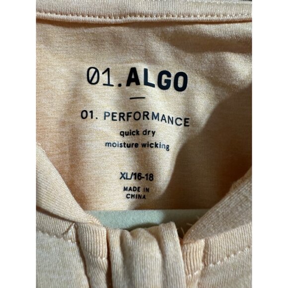 01. Algo Boys Quick Dry Performance Full Zip Sweater Size XL 16/18 NWOT - Picture 3 of 5